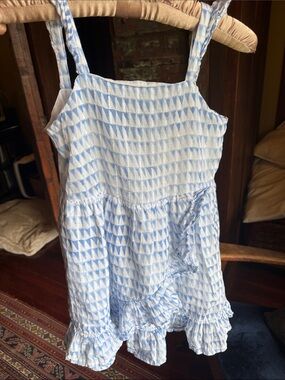 Rachel Zoe Light Blue & White Patterned Dress